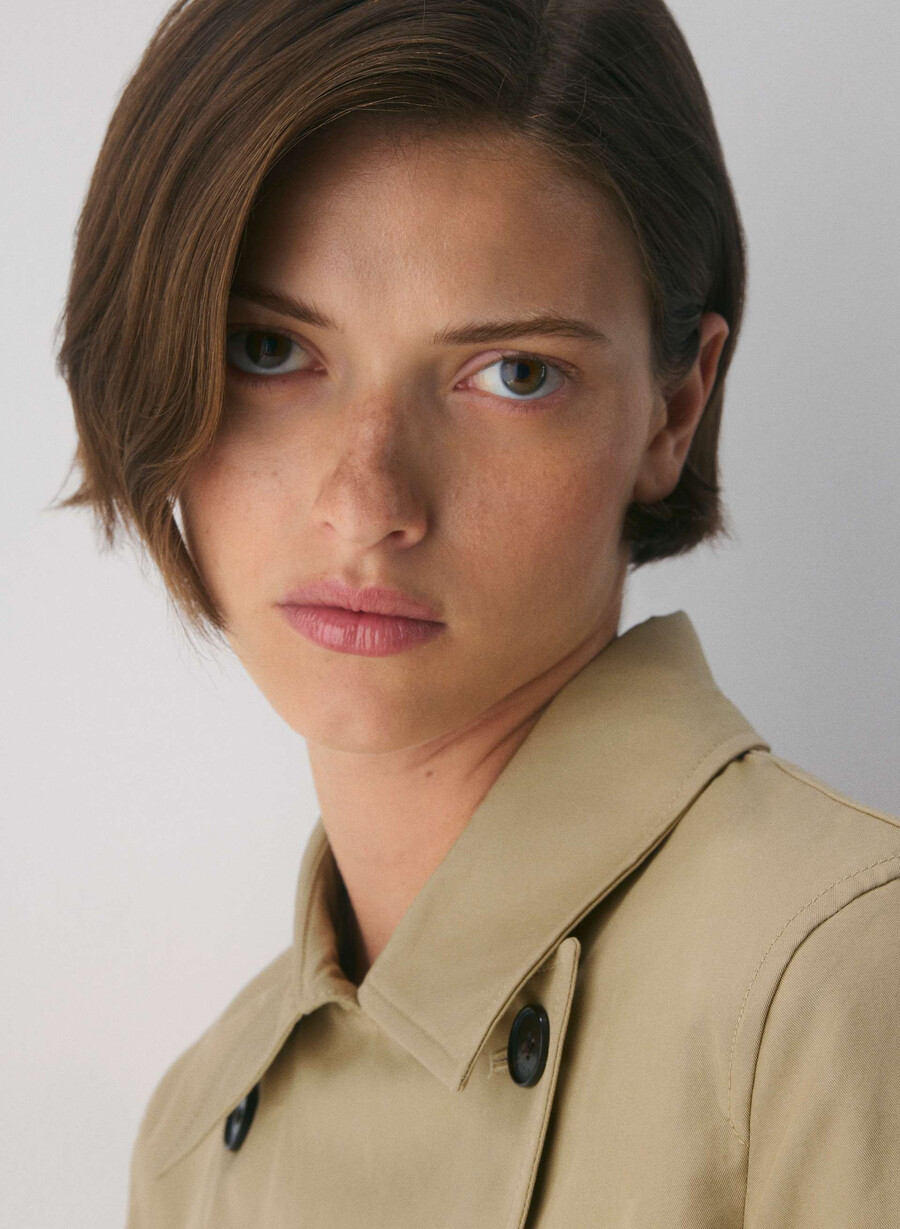 the esquire trench coat - city twill wicker tan
