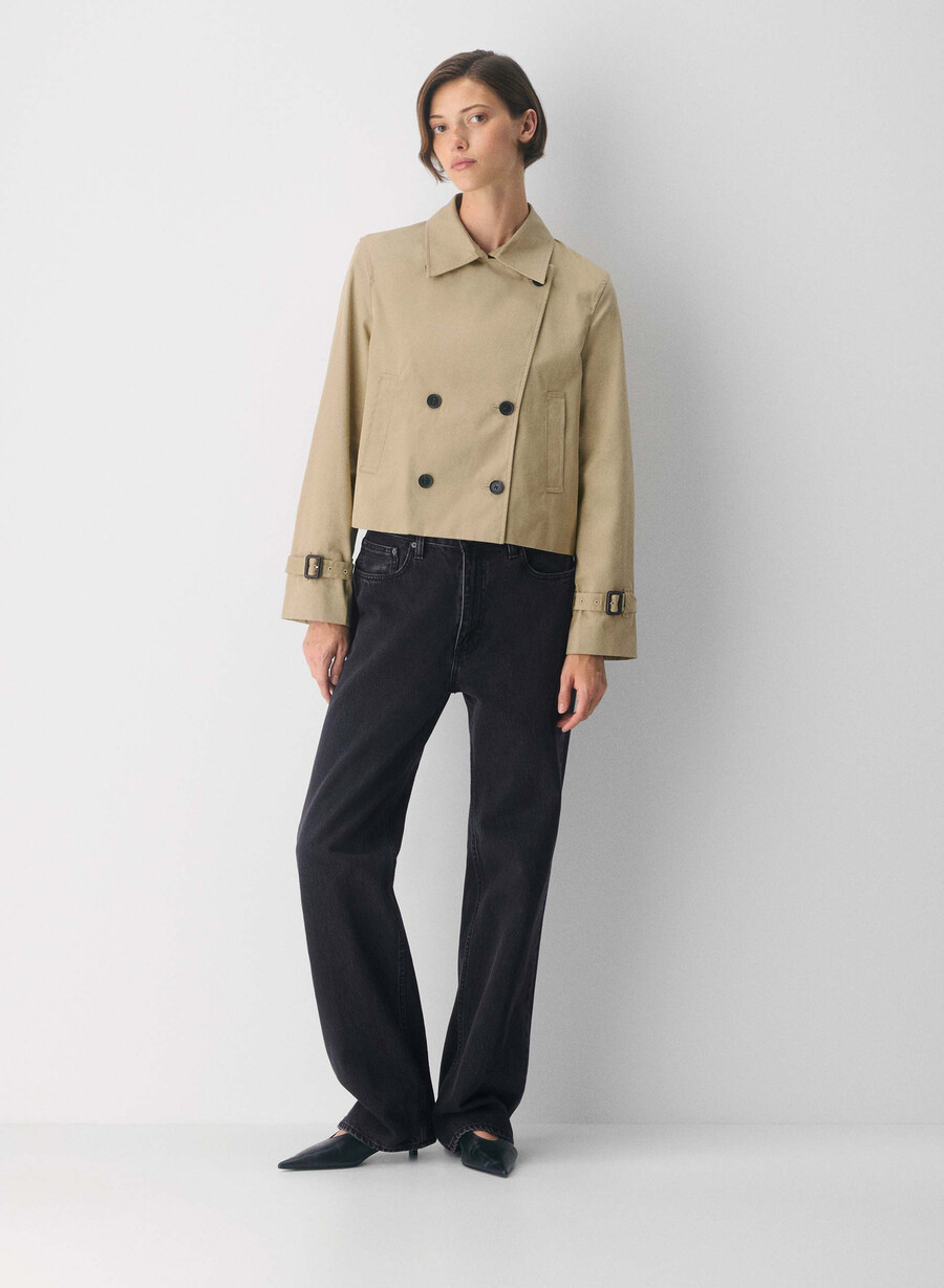 the esquire trench coat - city twill wicker tan