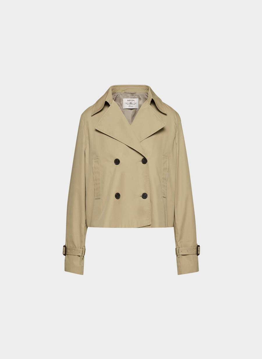 the esquire trench coat - city twill wicker tan