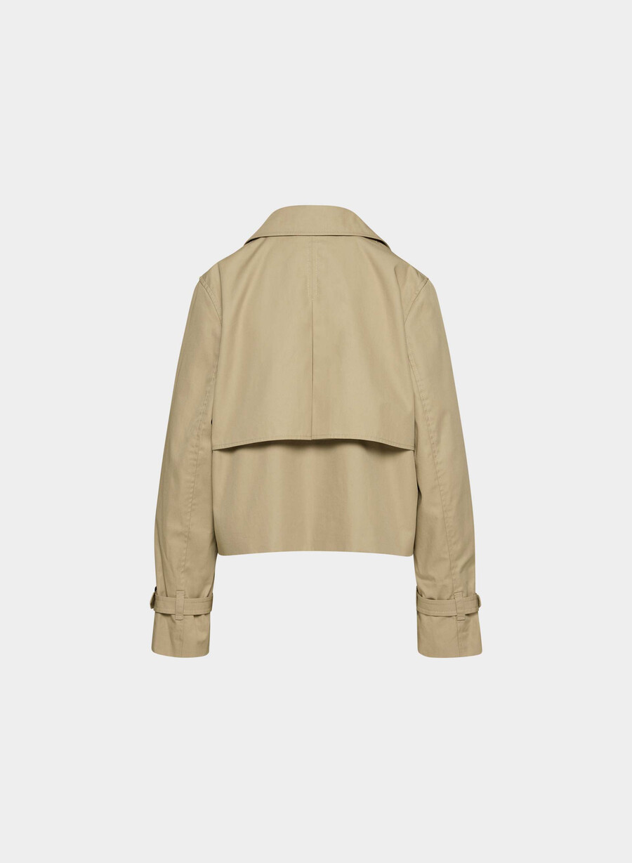 the esquire trench coat - city twill wicker tan