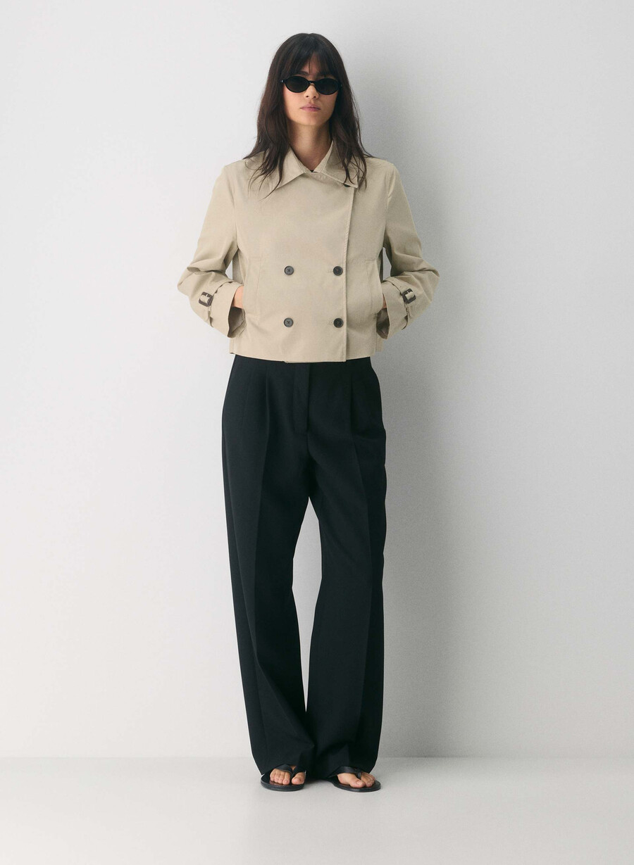 the esquire trench coat - city twill marcona beige
