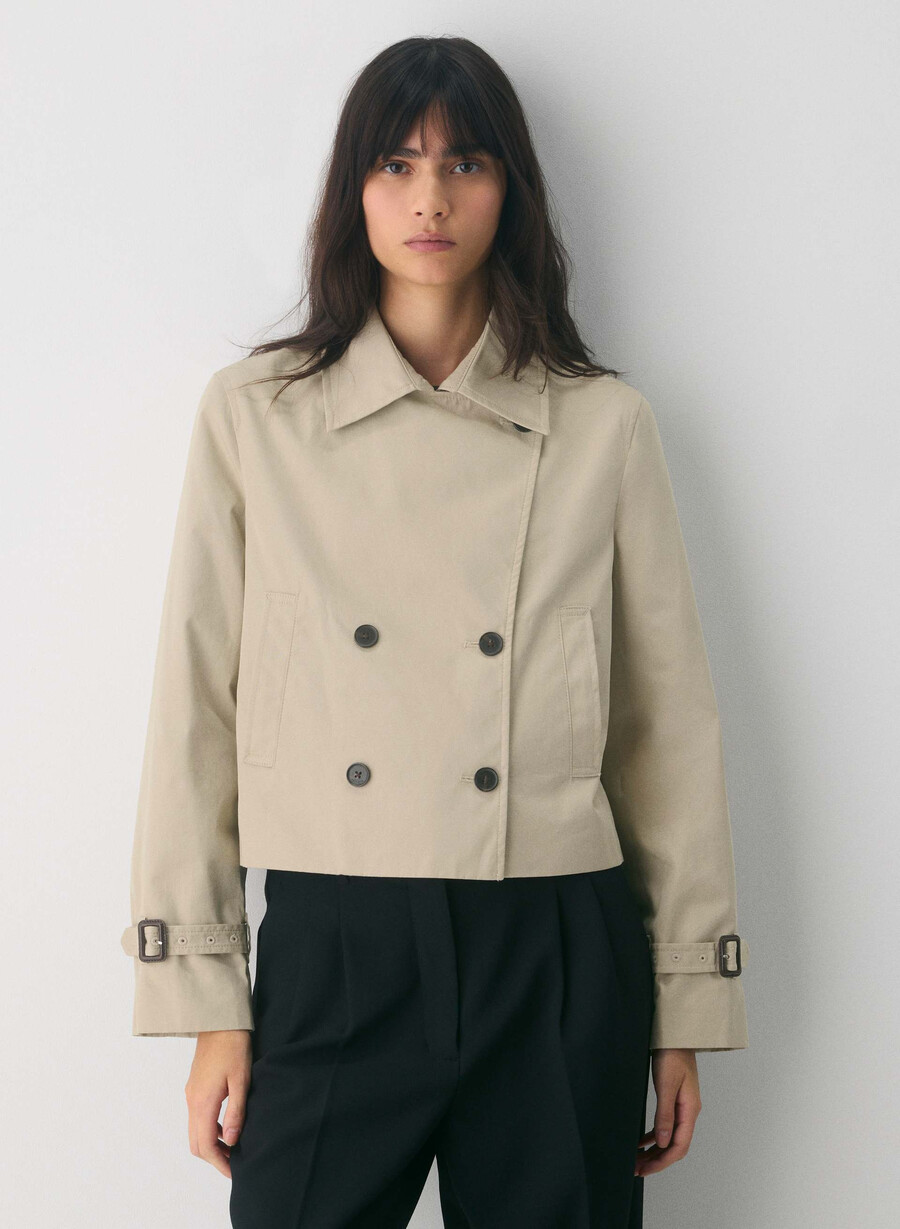 the esquire trench coat - city twill marcona beige
