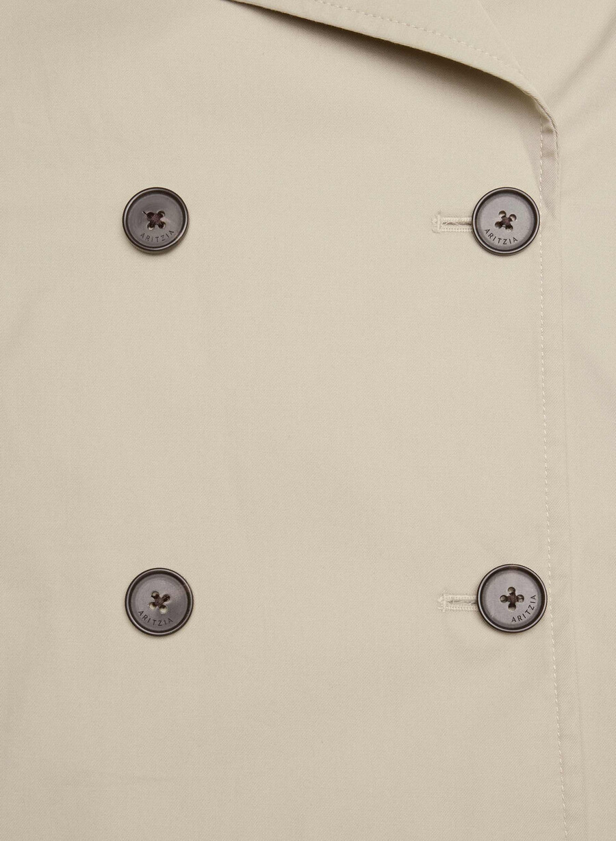 the esquire trench coat - city twill marcona beige