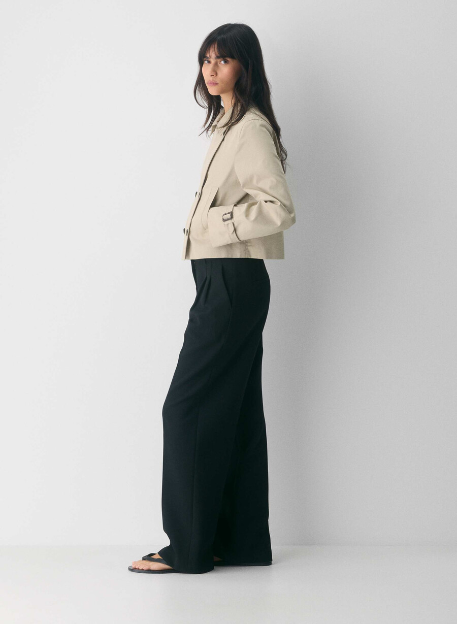 the esquire trench coat - city twill marcona beige