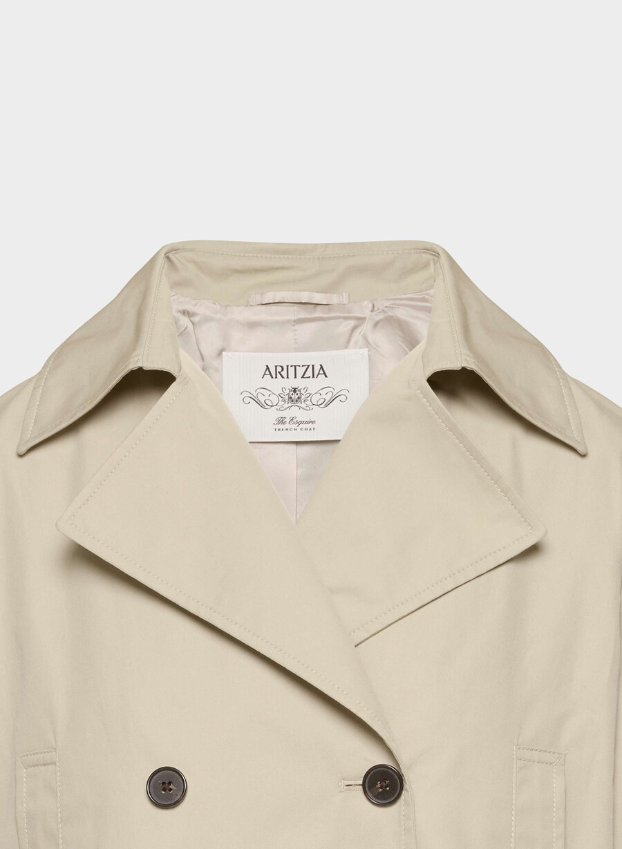 the esquire trench coat - city twill marcona beige
