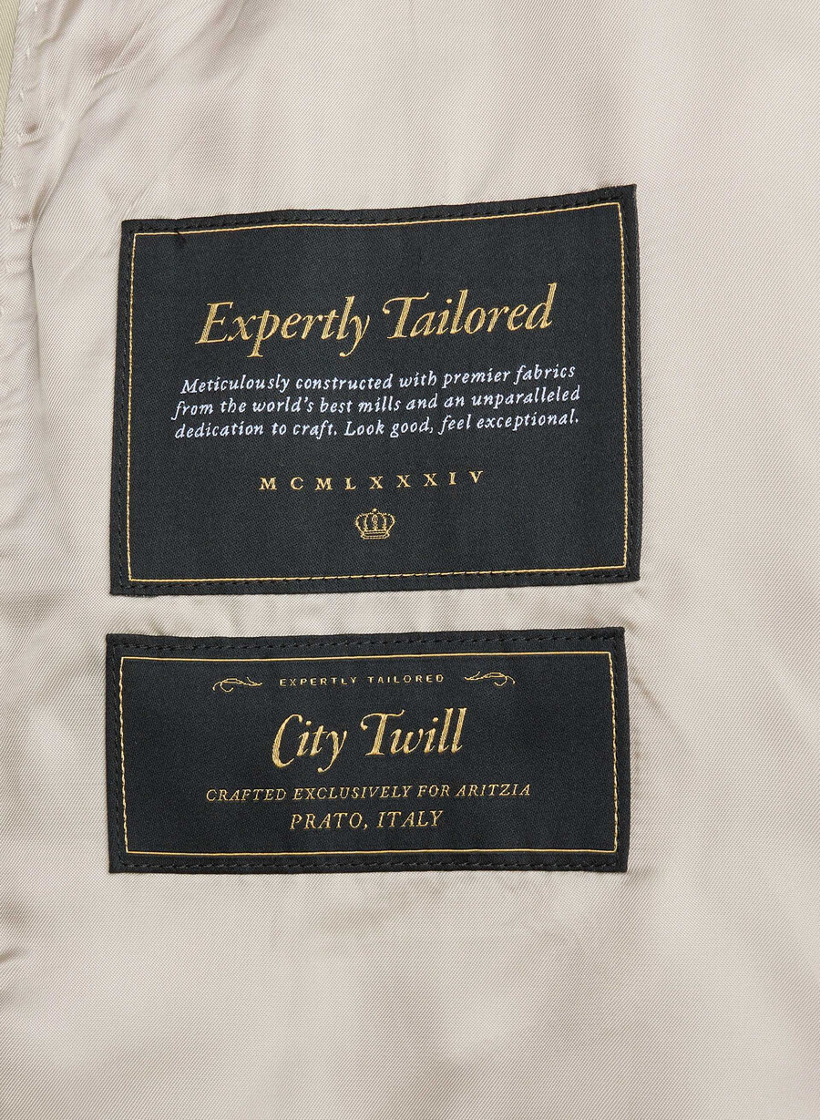 the esquire trench coat - city twill marcona beige