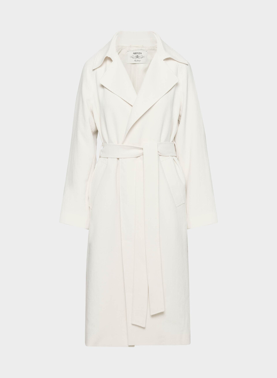 the splendor trench coat - crepette light birch