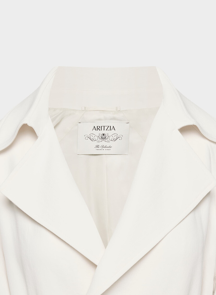 the splendor trench coat - crepette light birch