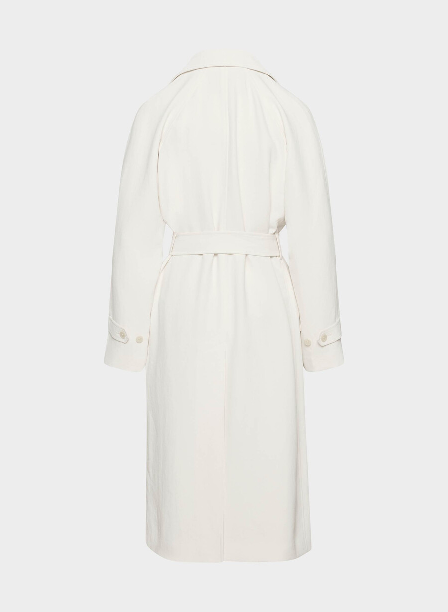 the splendor trench coat - crepette light birch