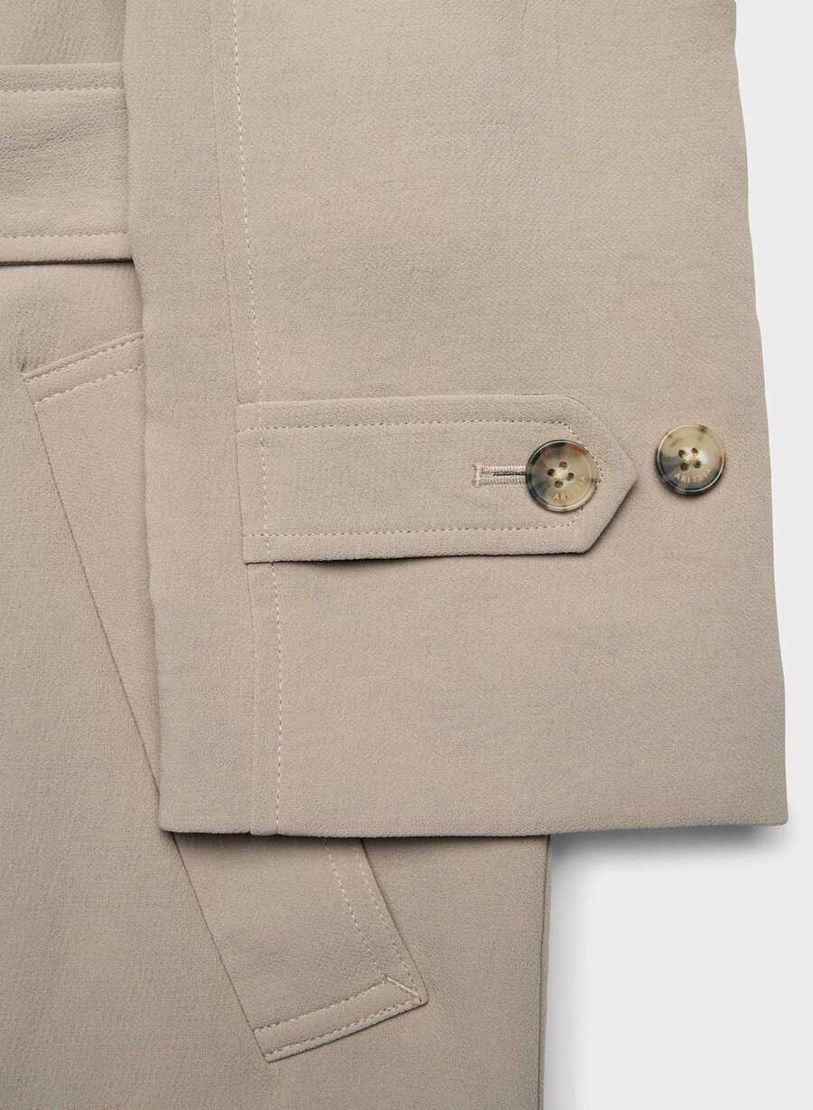 the splendor trench coat - crepette nomad taupe