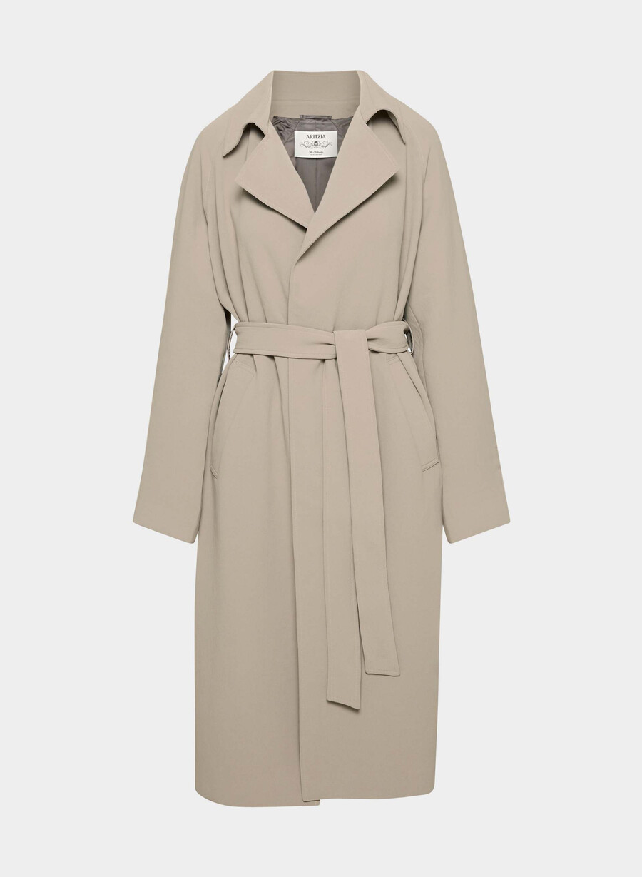 the splendor trench coat - crepette nomad taupe