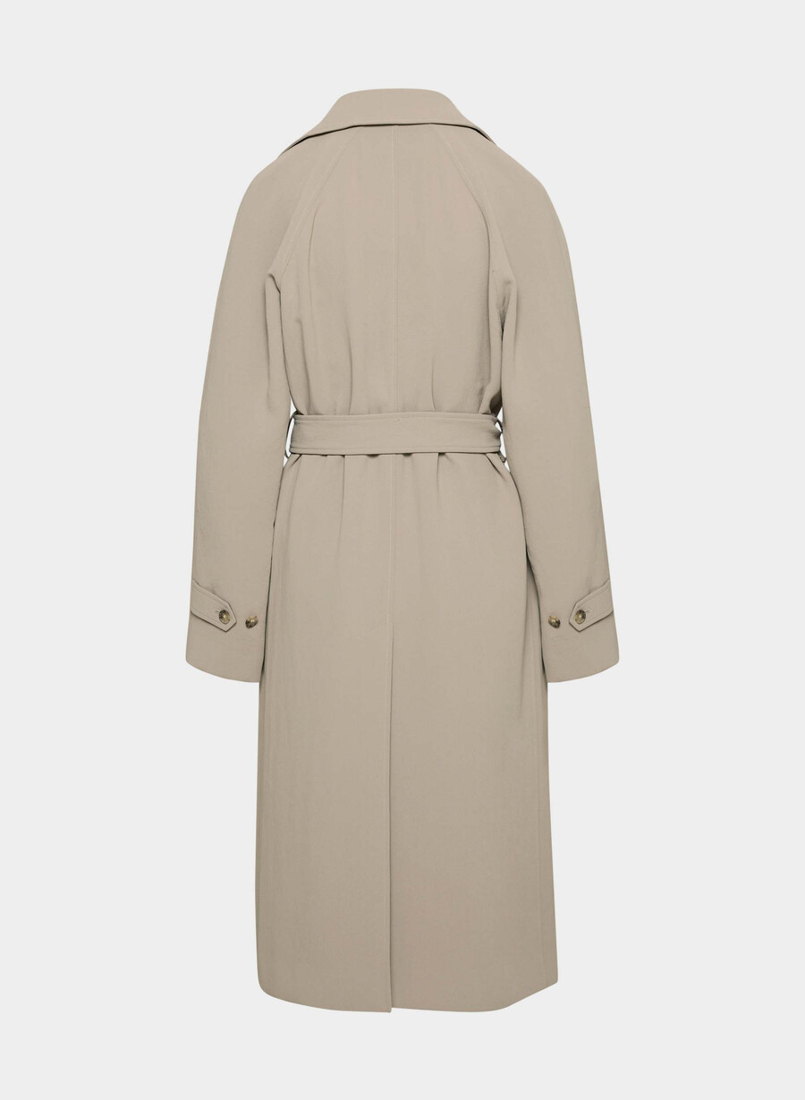 the splendor trench coat - crepette nomad taupe