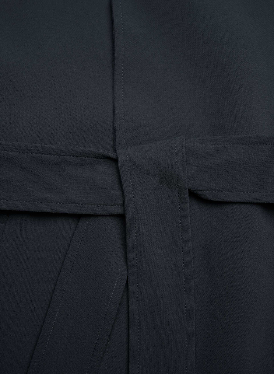 the splendor trench coat - crepette dark night navy