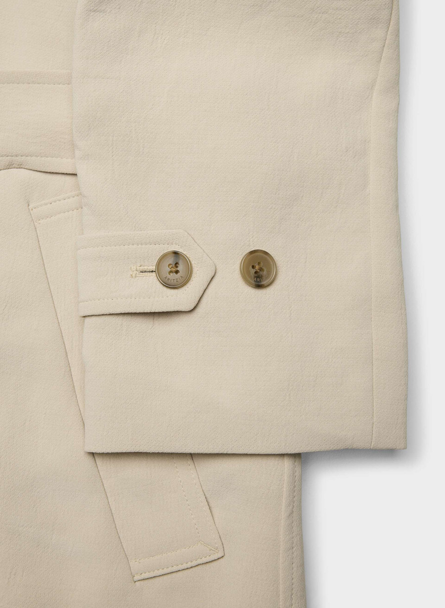 the splendor trench coat - crepette marcona beige