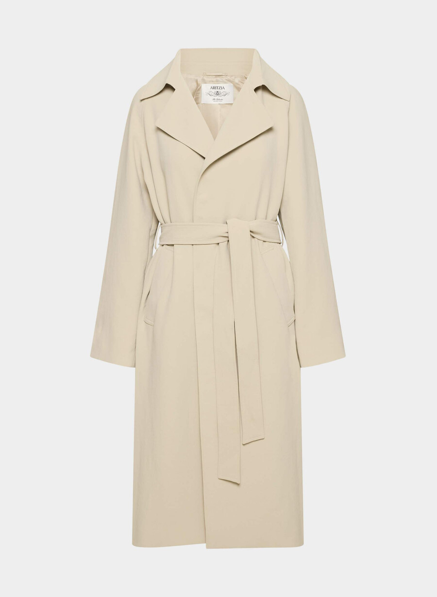 the splendor trench coat - crepette marcona beige