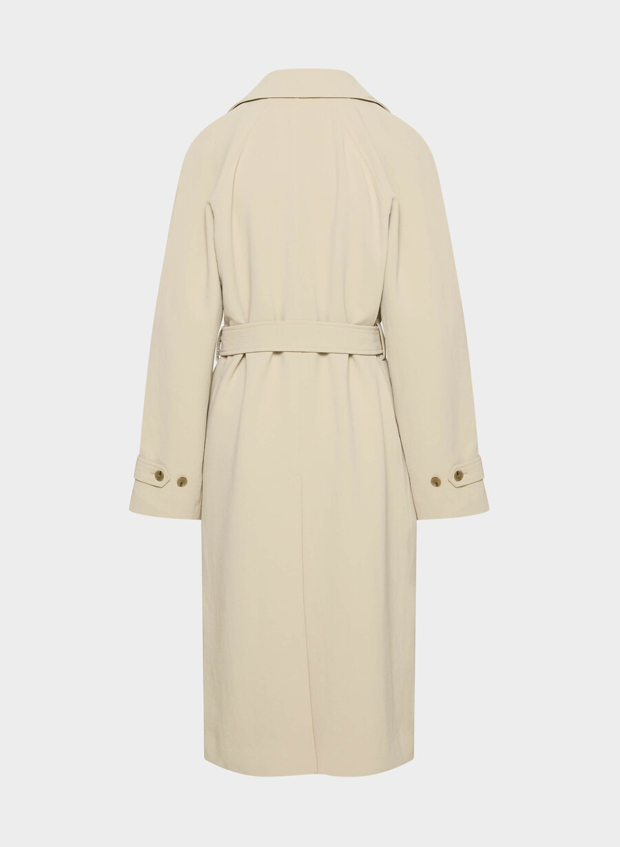 the splendor trench coat - crepette marcona beige