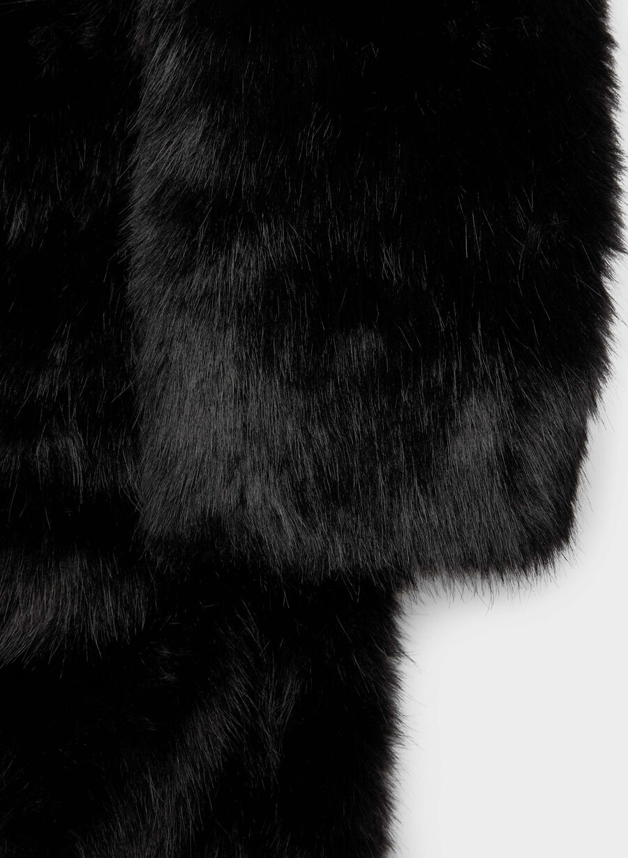 cortina coat - arctic faux fur black