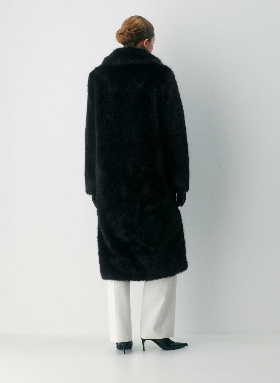 cortina coat - arctic faux fur black