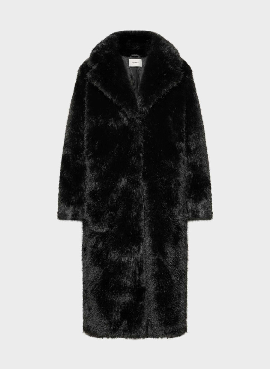 cortina coat - arctic faux fur black