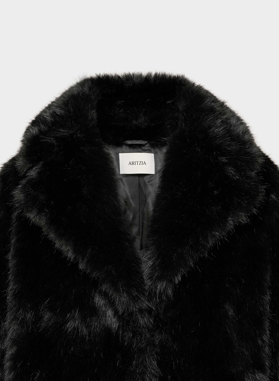 cortina coat - arctic faux fur black