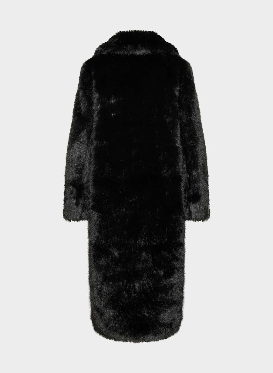 cortina coat - arctic faux fur black