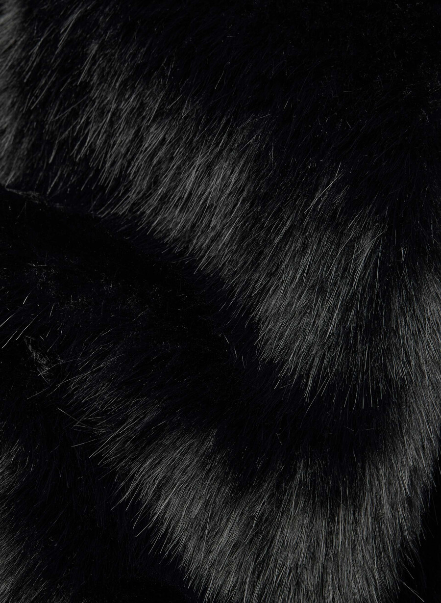 cortina coat - arctic faux fur black