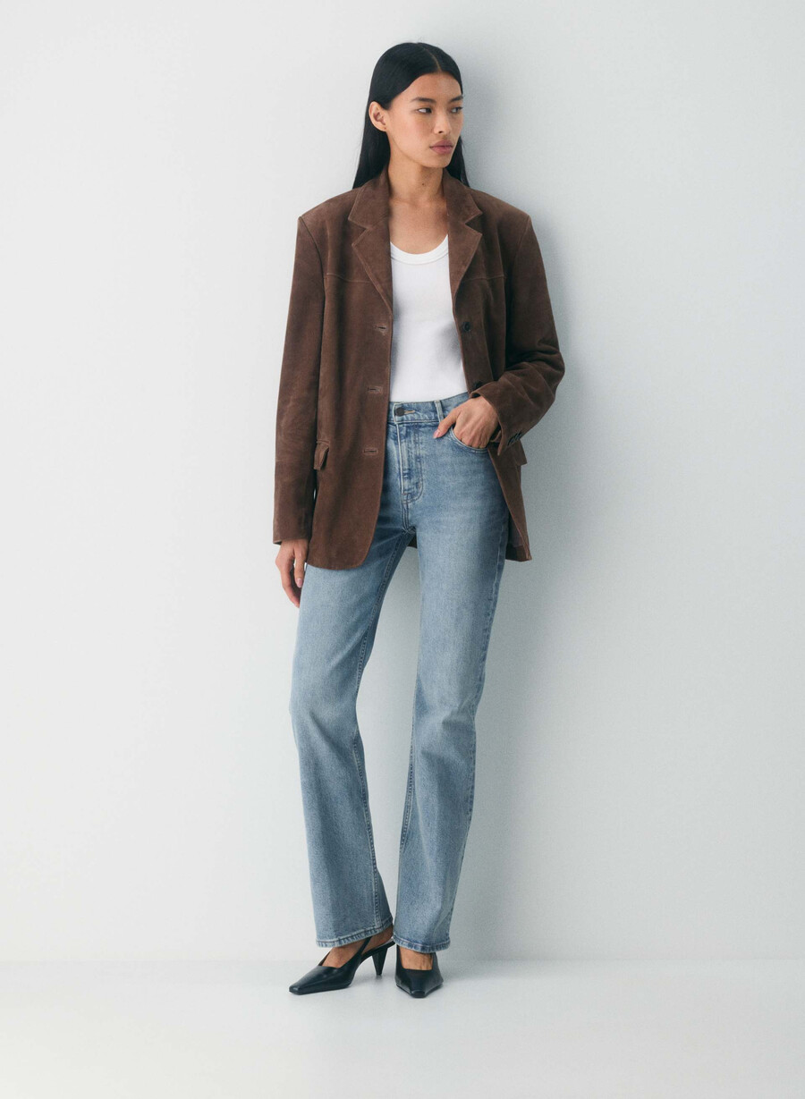 denim forum the chloe hi-rise bootcut jean bleu bellini please