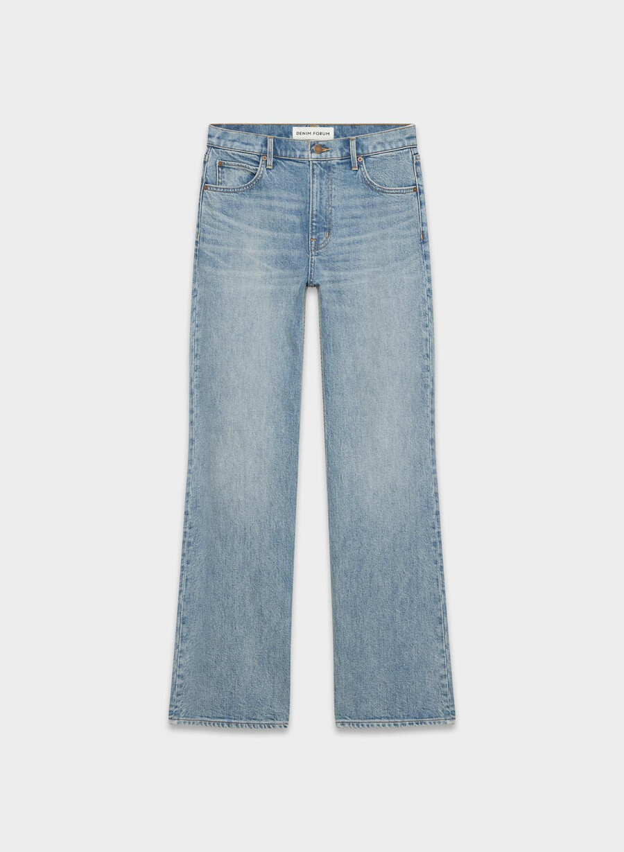 denim forum the chloe hi-rise bootcut jean bleu bellini please