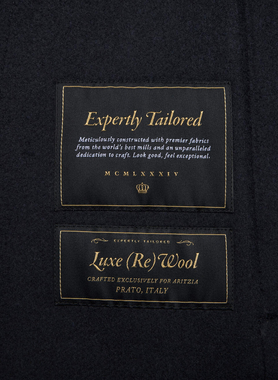 the only double-faced coat - luxe rewool dark night navy