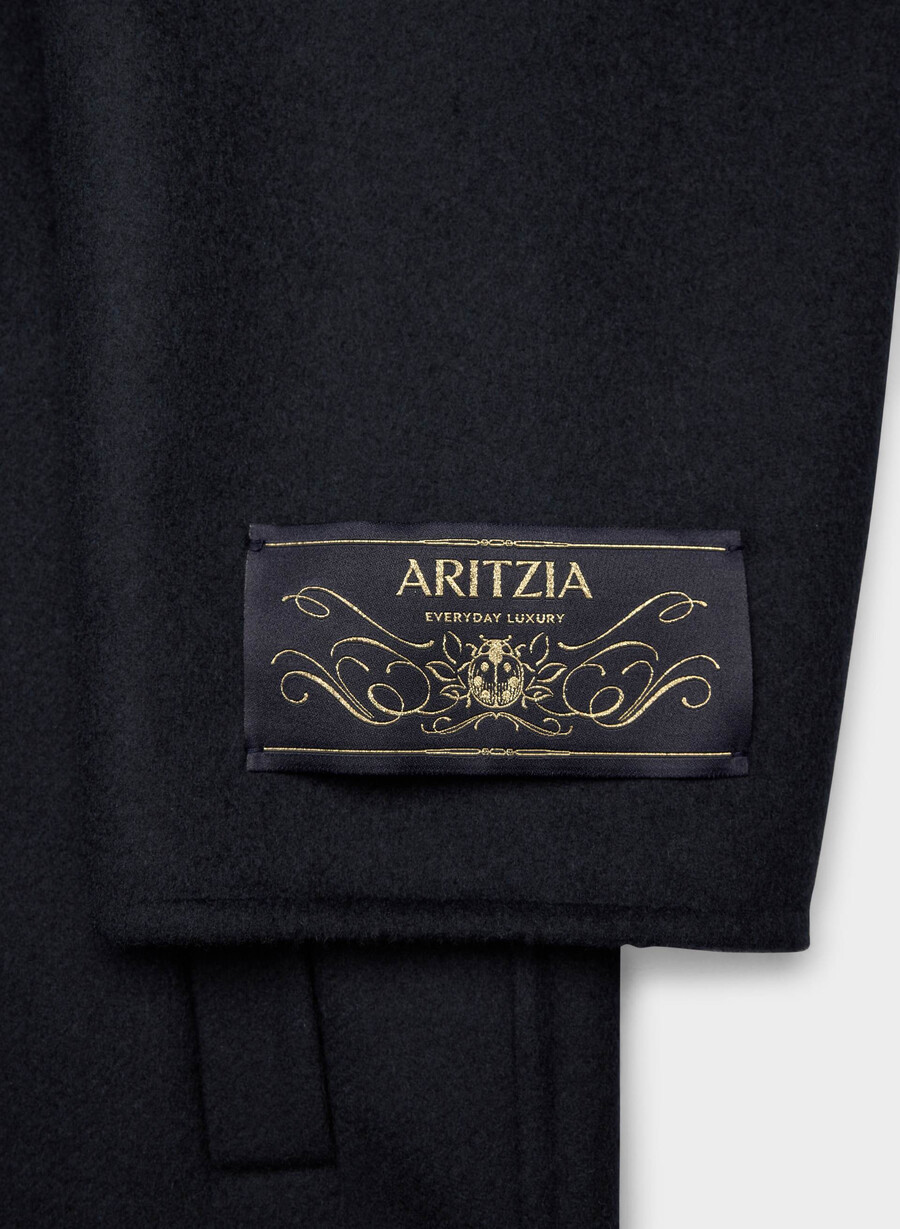 the only double-faced coat - luxe rewool dark night navy