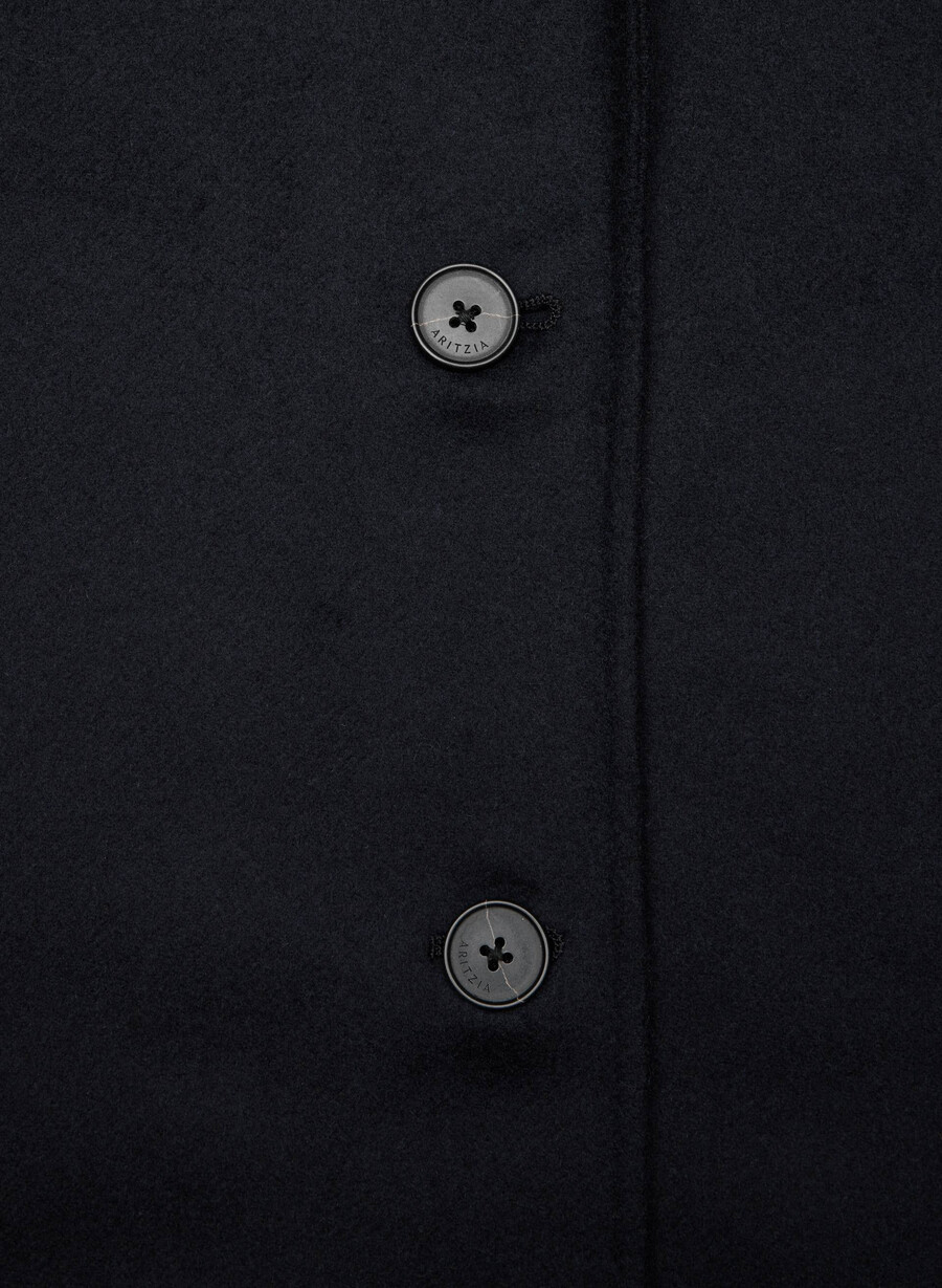 the only double-faced coat - luxe rewool dark night navy