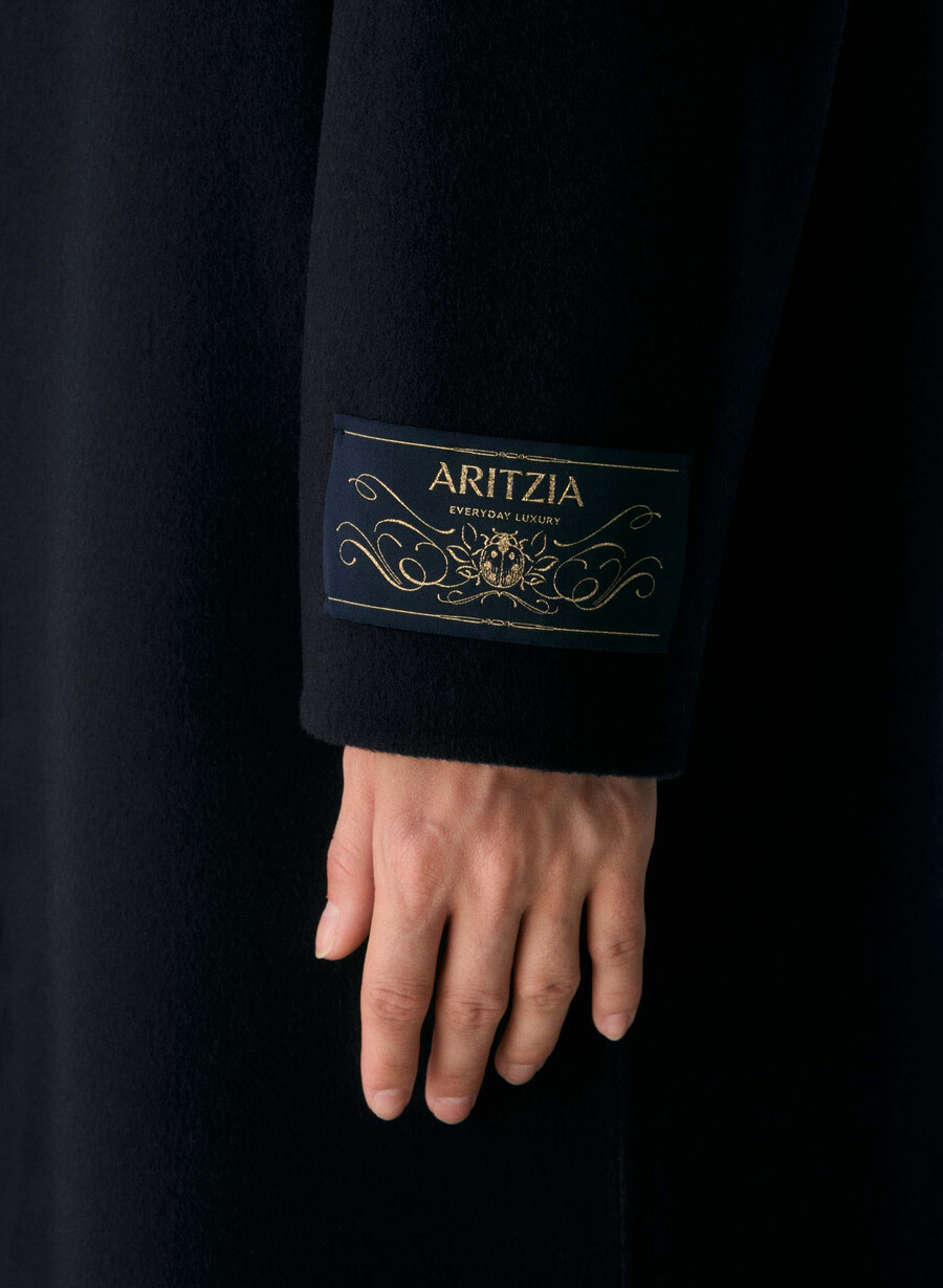 the only double-faced coat - luxe rewool dark night navy