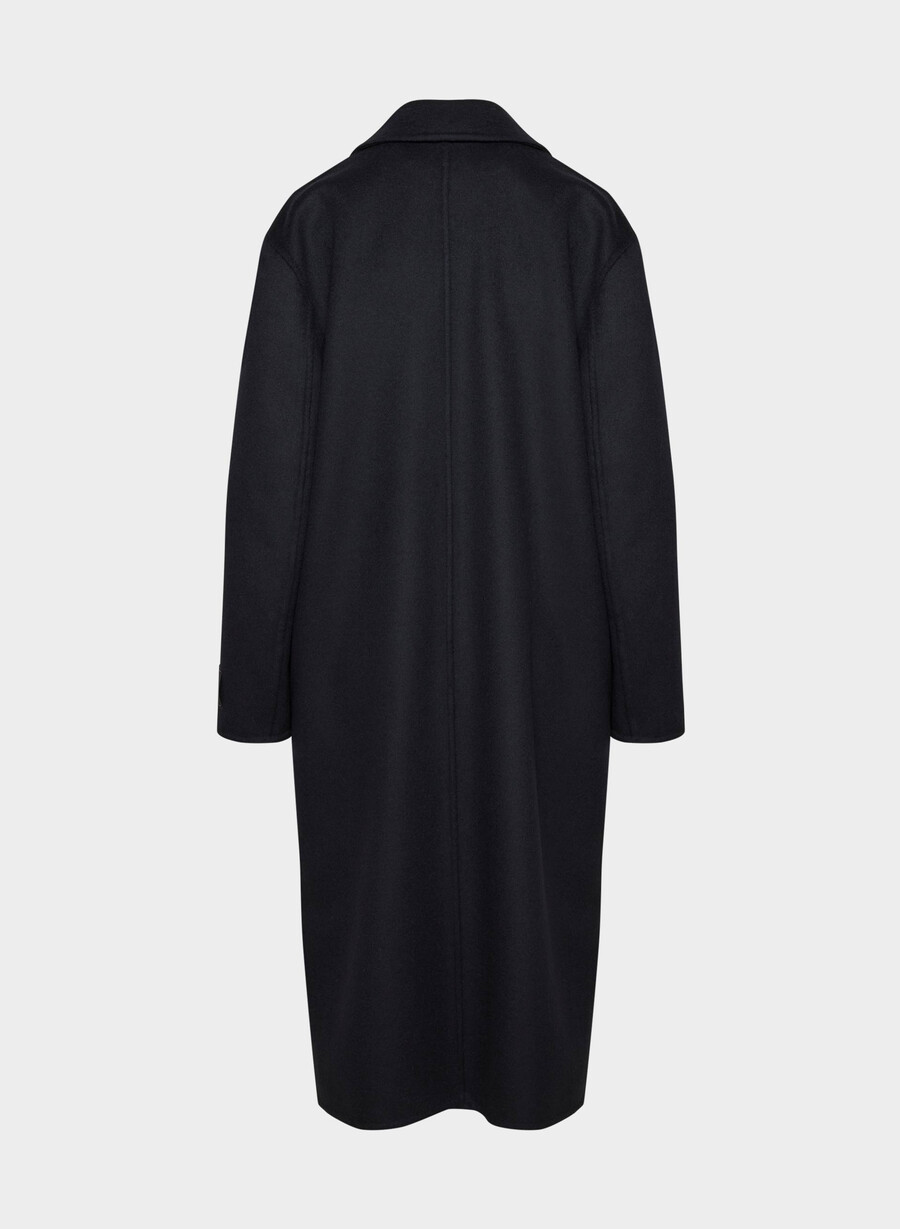 the only double-faced coat - luxe rewool dark night navy