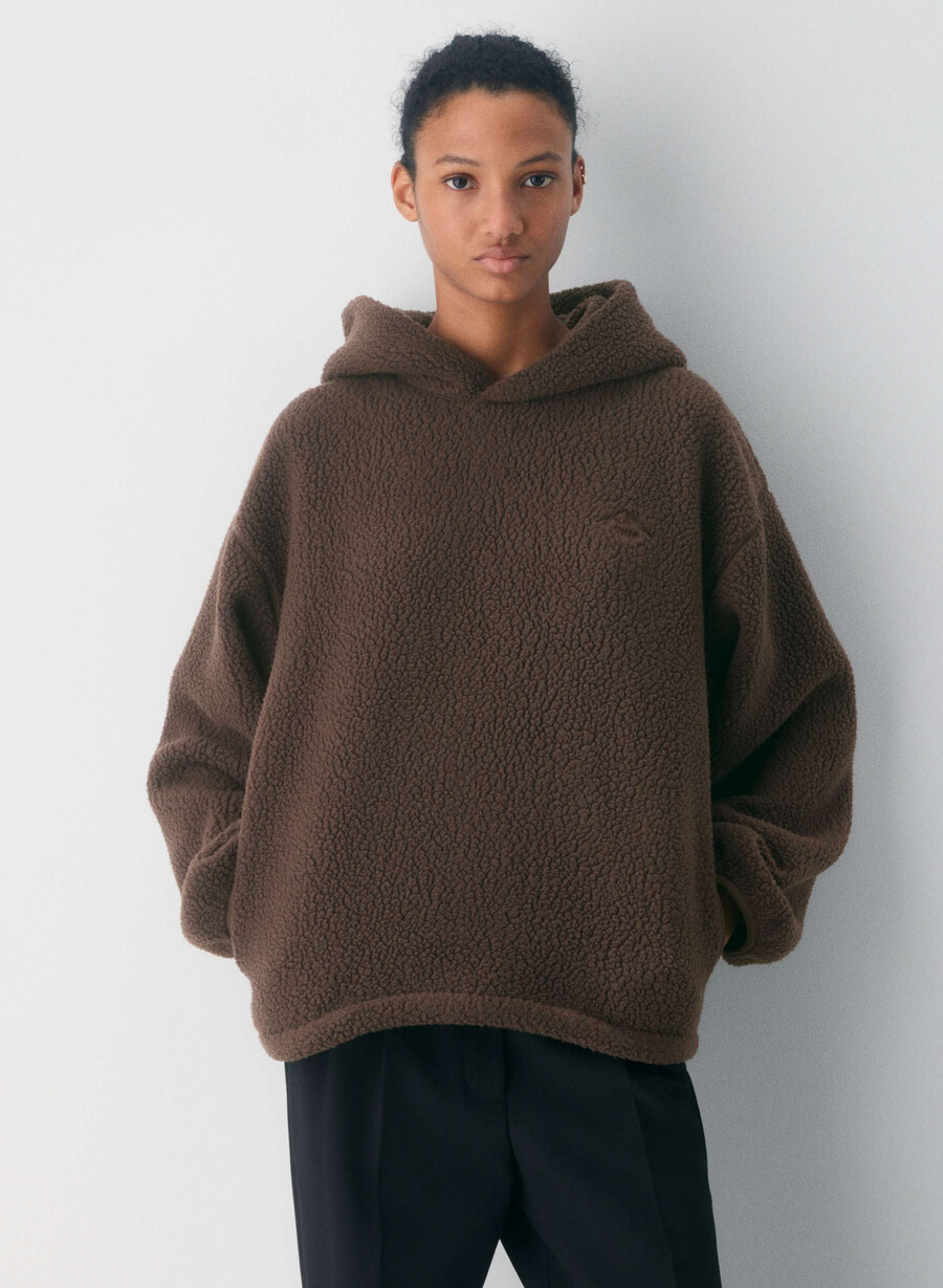 polartec thermal pro hoodie rich mocha brown