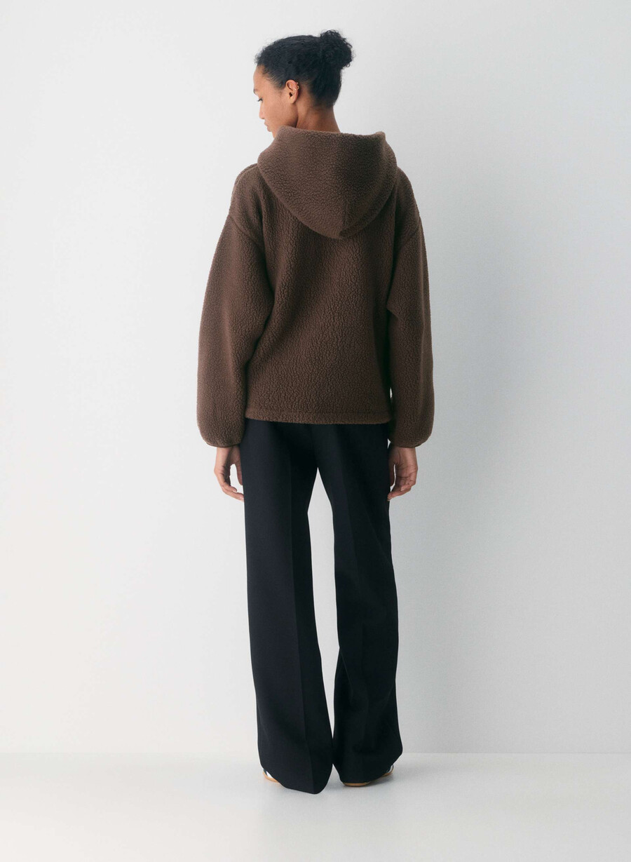 polartec thermal pro hoodie rich mocha brown