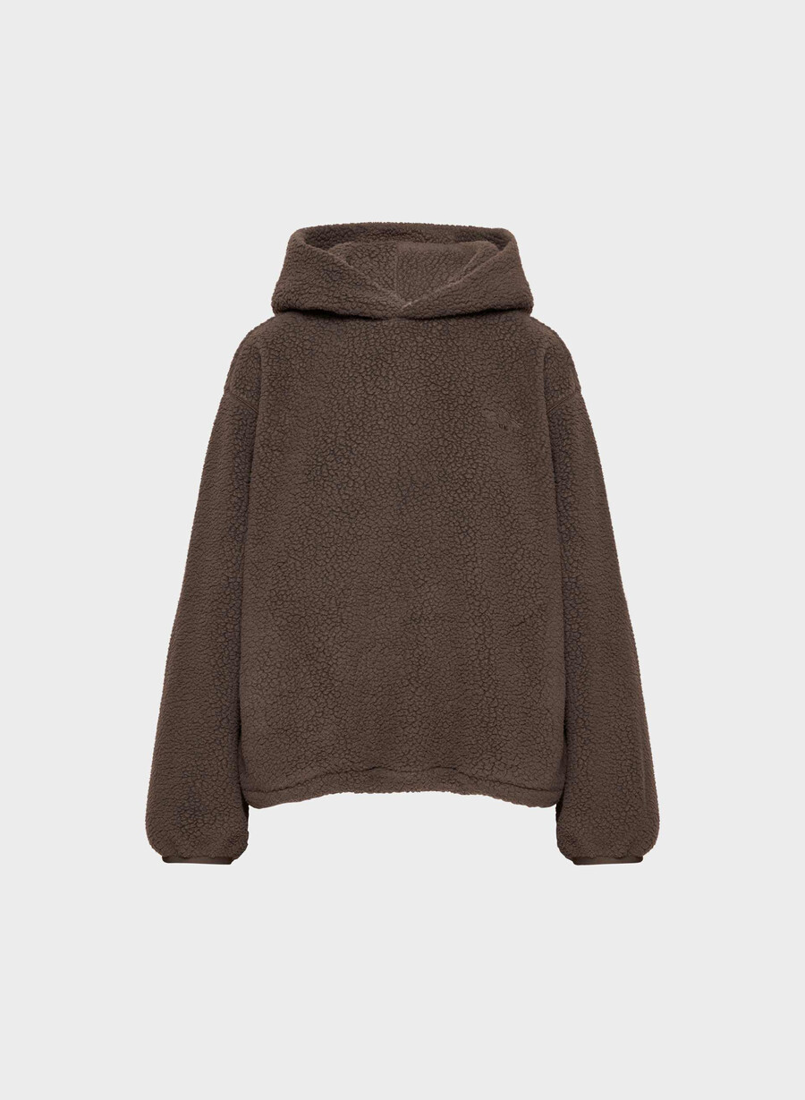 polartec thermal pro hoodie rich mocha brown
