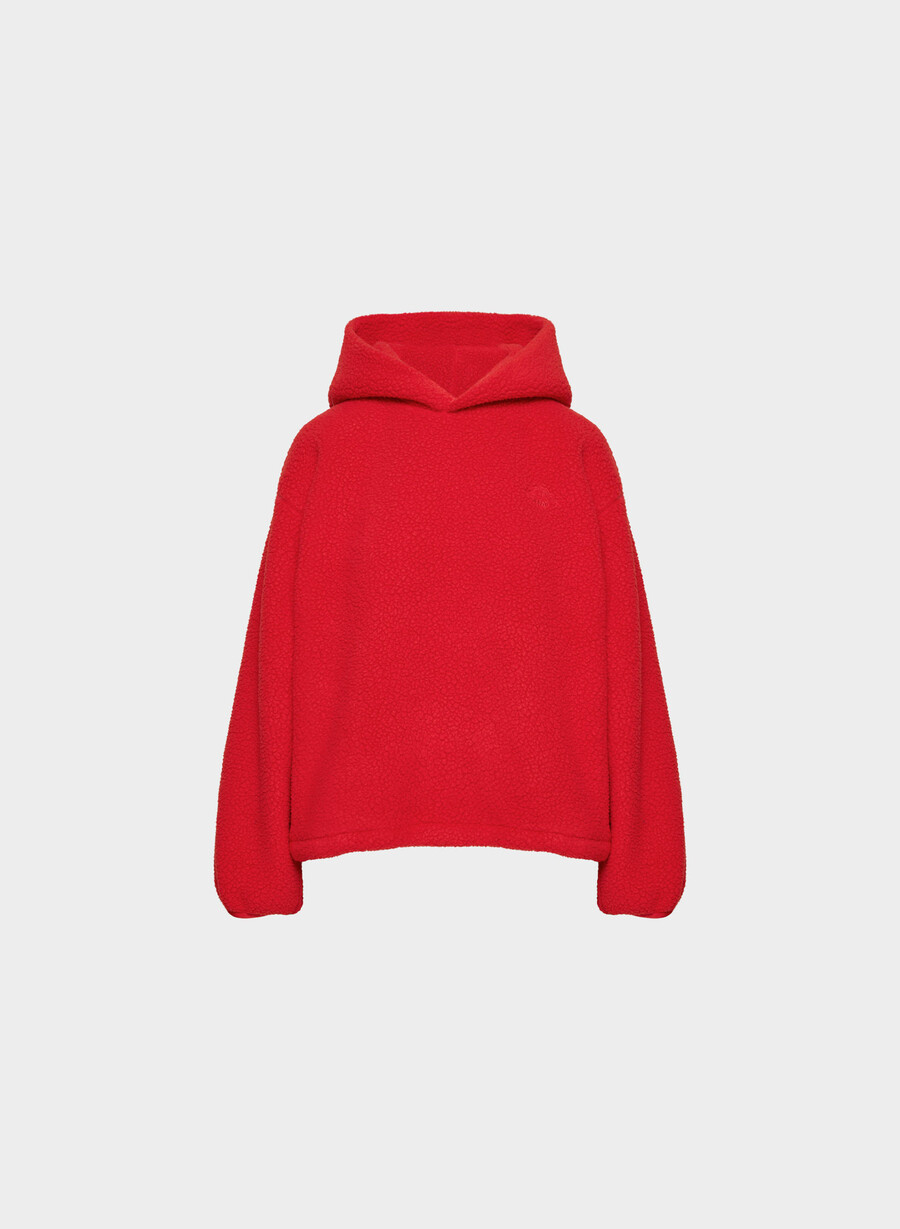 polartec thermal pro hoodie flashing red