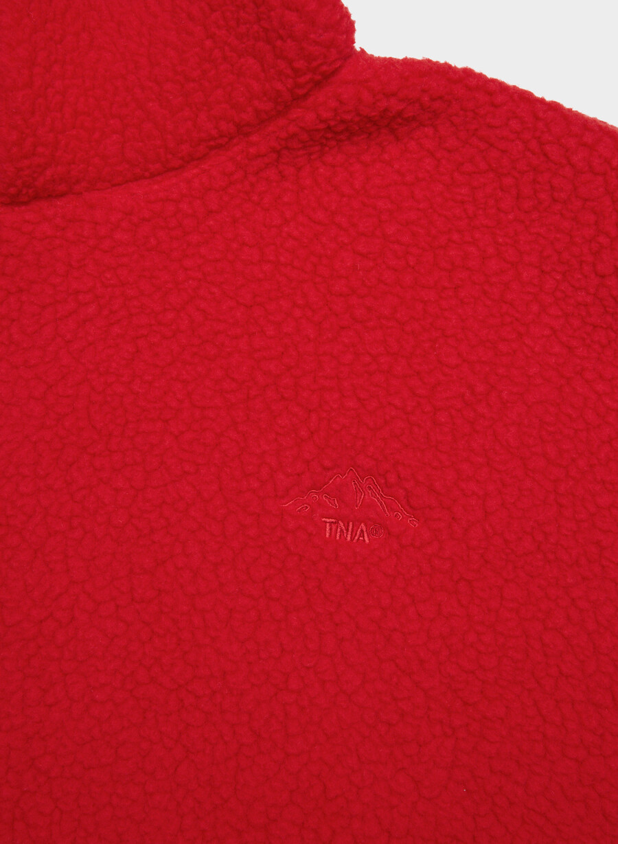 polartec thermal pro hoodie flashing red