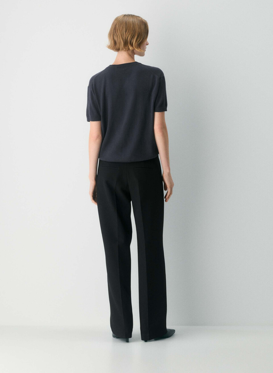 bare merino wool crew t-shirt dark night navy