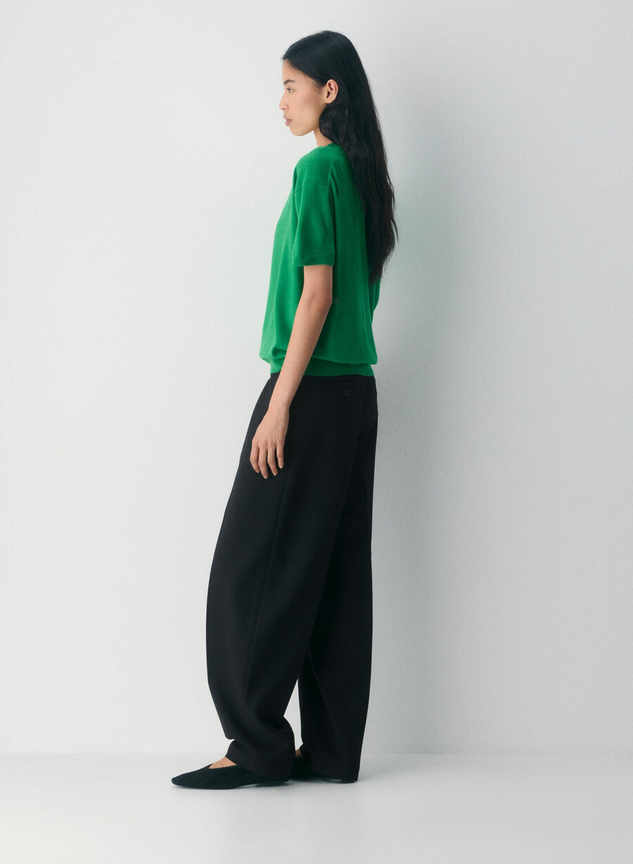 bare merino wool crew t-shirt memphis green