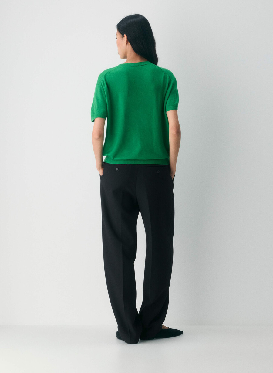 bare merino wool crew t-shirt memphis green