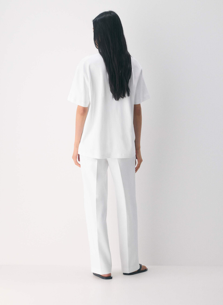 new agency pant - ressential white