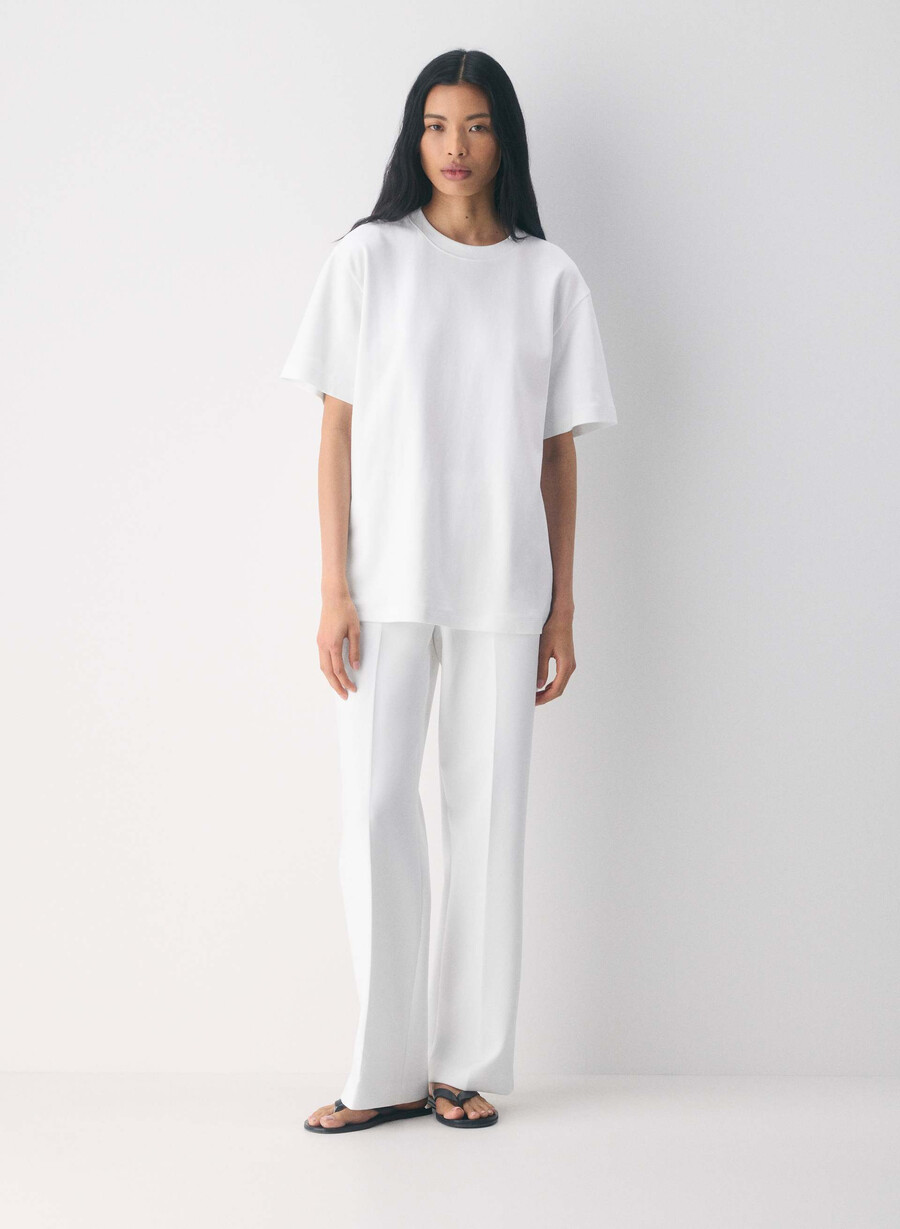 new agency pant - ressential white
