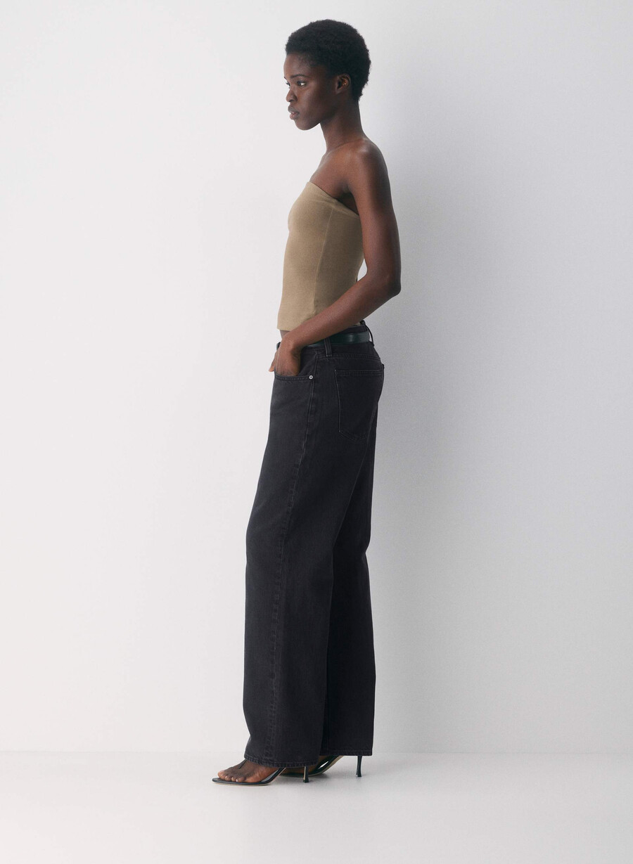 casual contour hi-hip tube top folio brown