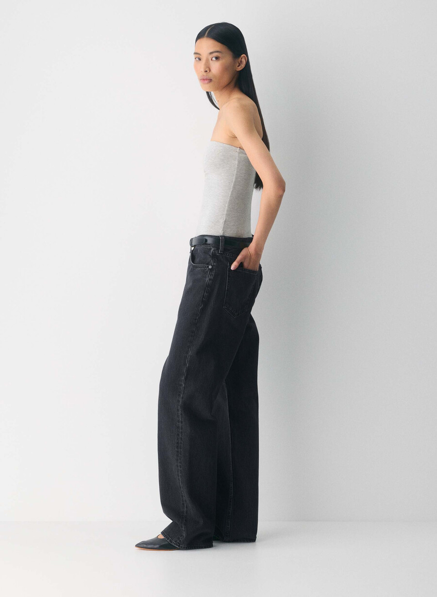 casual contour hi-hip tube top heather chrome