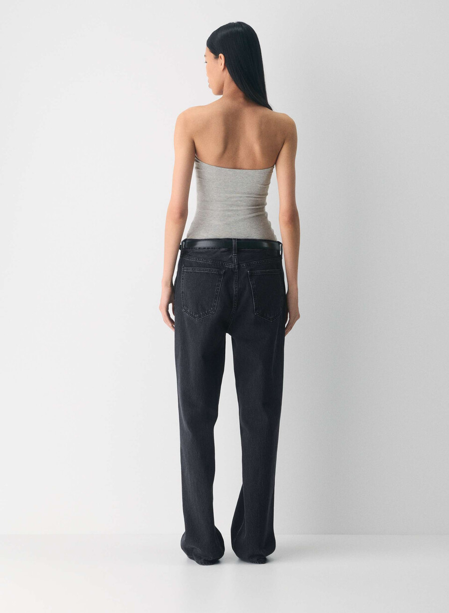 casual contour hi-hip tube top heather chrome