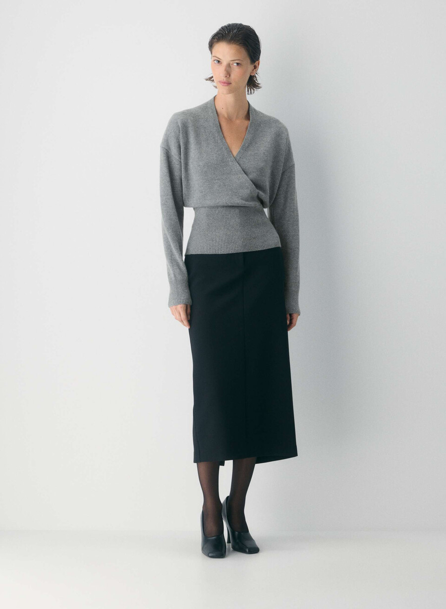 atticus merino wool sweater heather dark grey