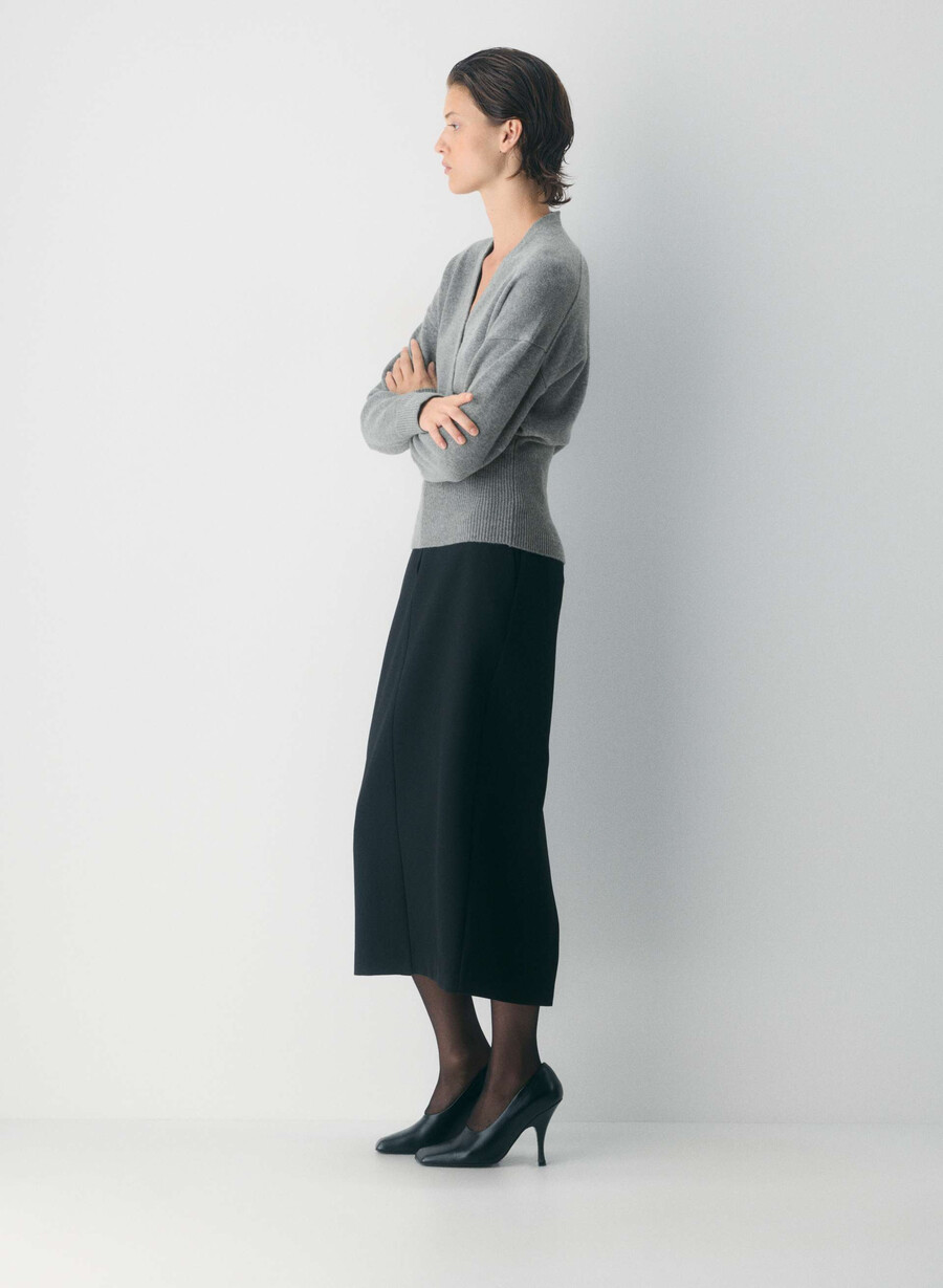 atticus merino wool sweater heather dark grey