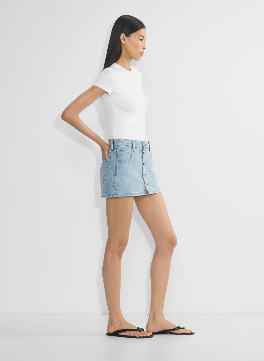 denim forum the gisele micro denim skirt 7 yrs bleu taboo