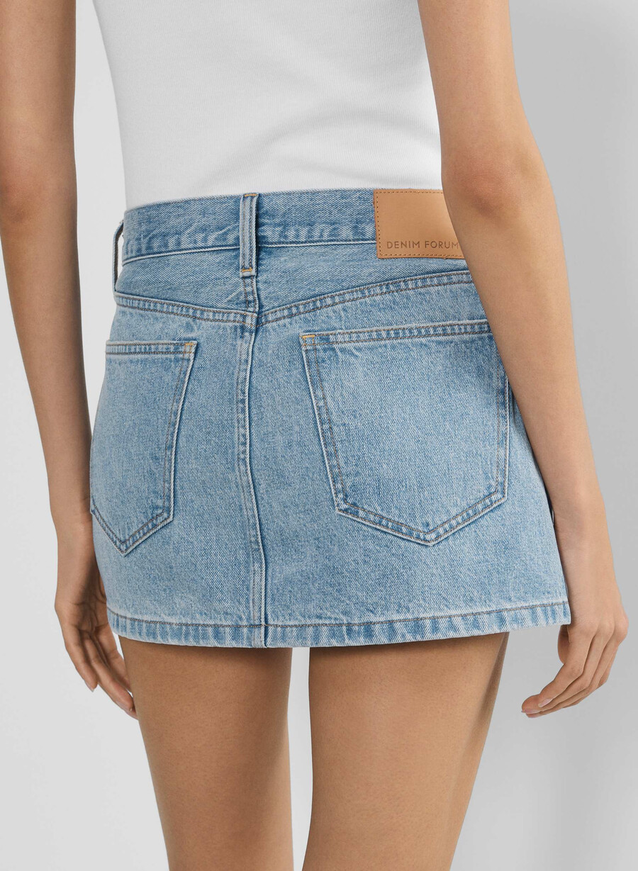 denim forum the gisele micro denim skirt 7 yrs bleu taboo